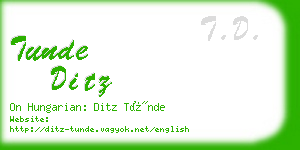 tunde ditz business card